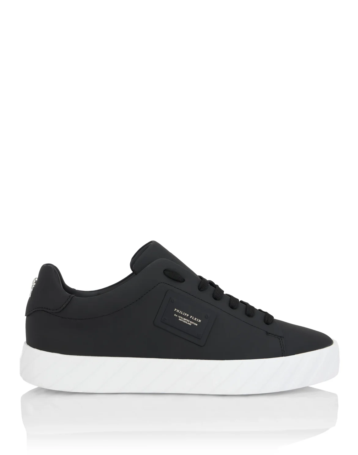 Nappa Leather Low-Top Sneakers Placca, цвет: Черный