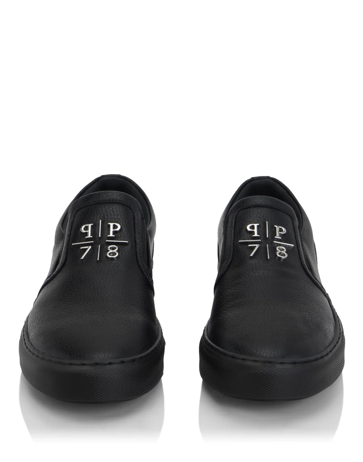 Deer Print Leather Slip On, цвет: Черный