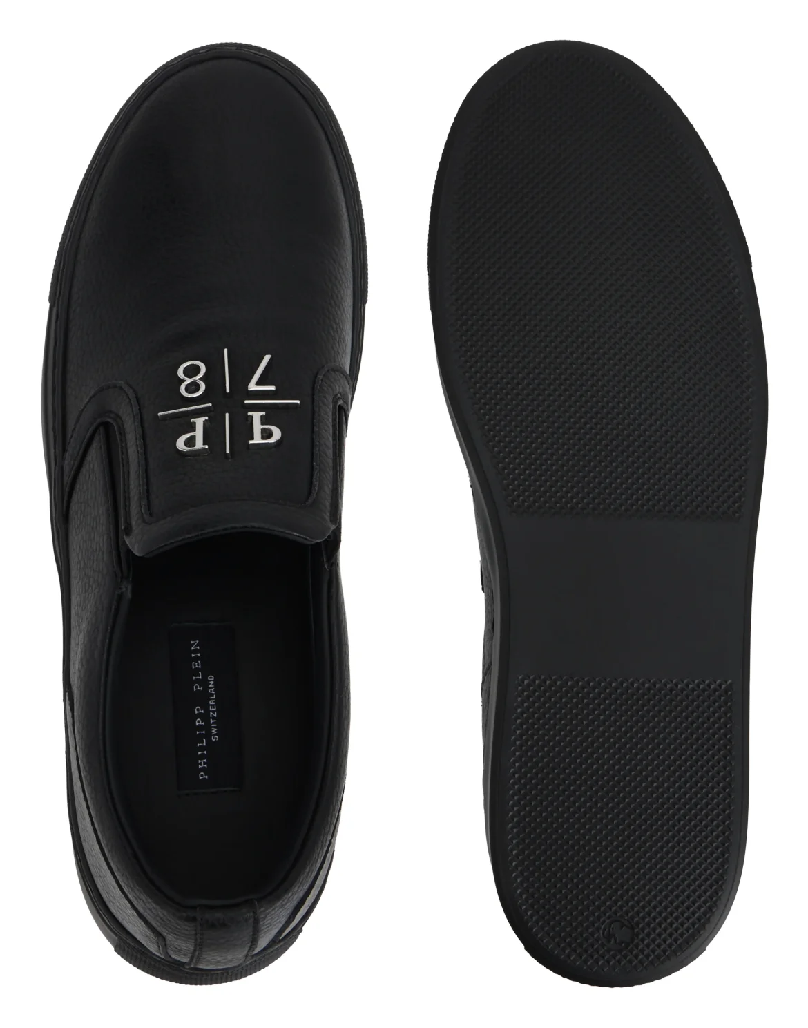 Deer Print Leather Slip On, цвет: Черный