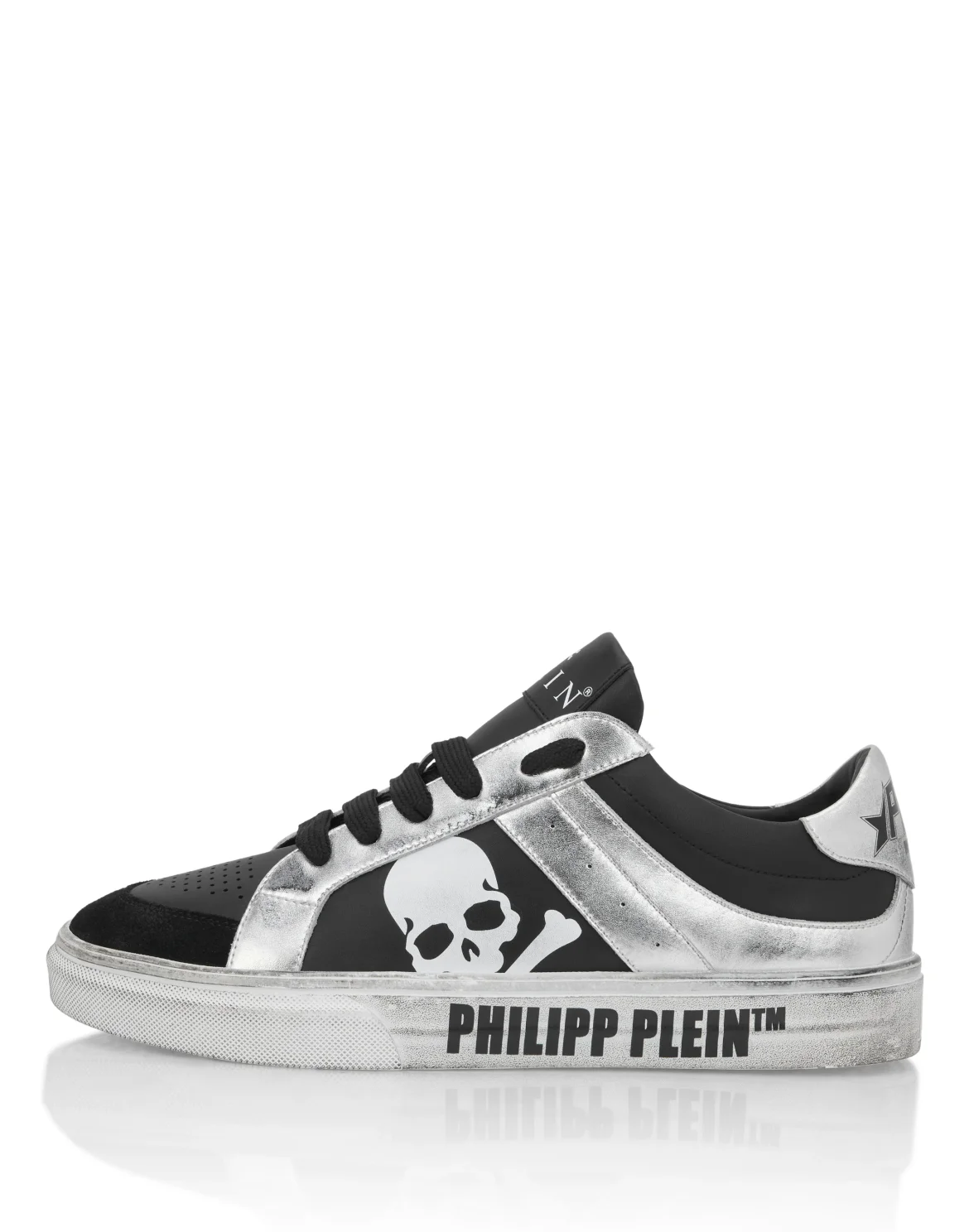 Low-Top Leather Sneakers Retrokickz TM, цвет: Черный