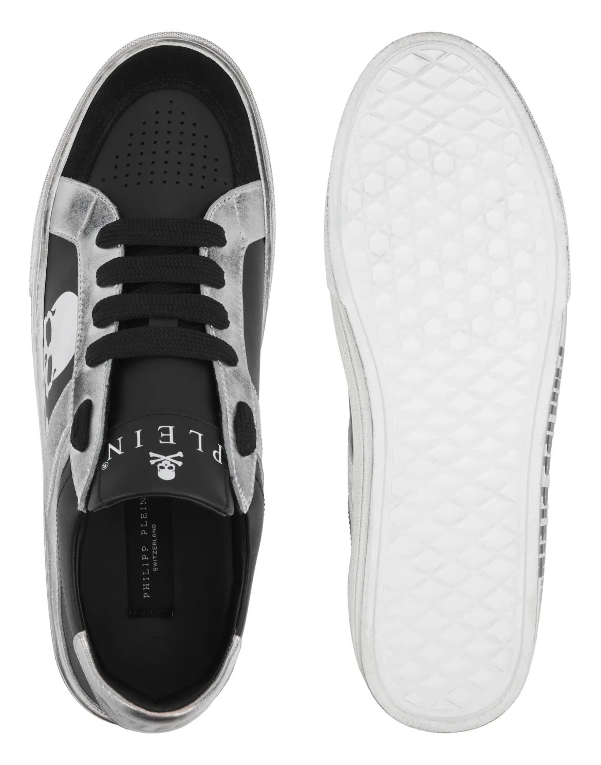 Low-Top Leather Sneakers Retrokickz TM, цвет: Черный