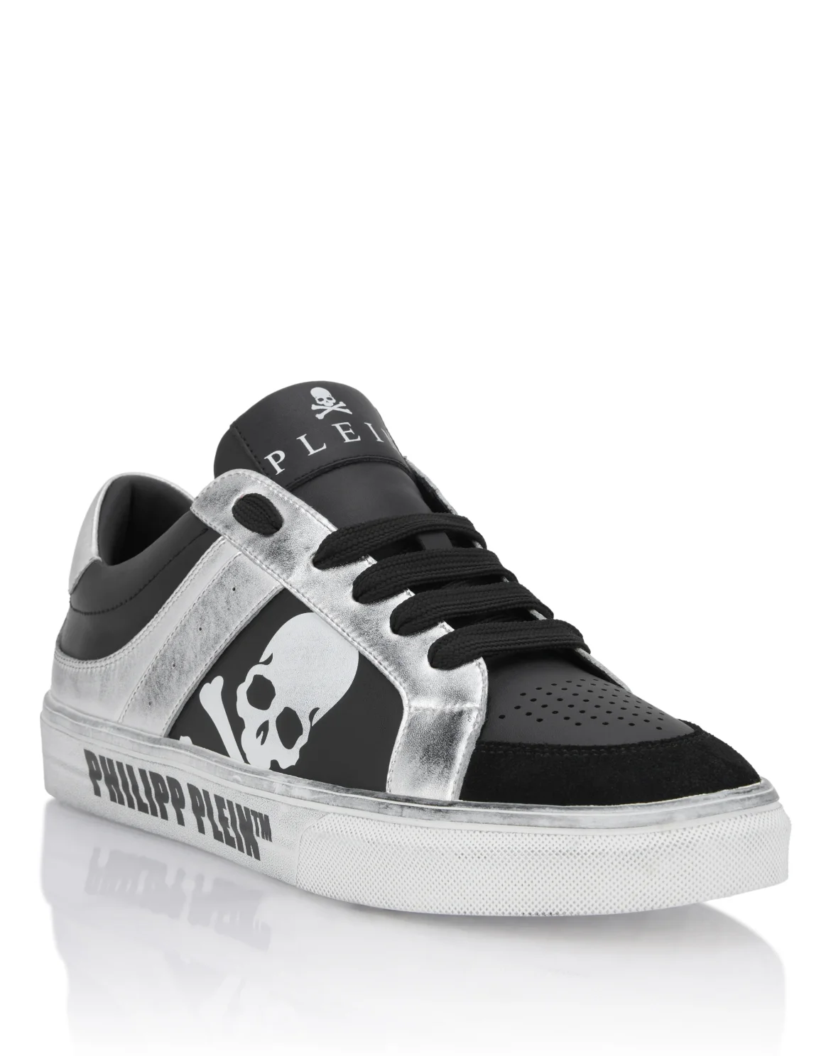 Low-Top Leather Sneakers Retrokickz TM, цвет: Черный