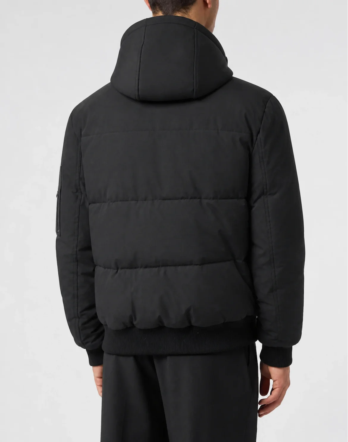 Eco Leather Nylon Bomber, цвет: Черный