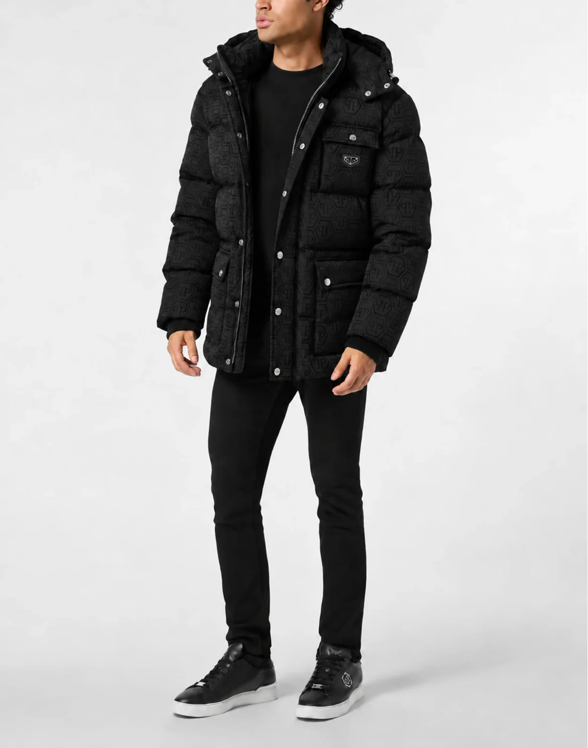 Technical Monogram Puffer Jacket, цвет: Черный