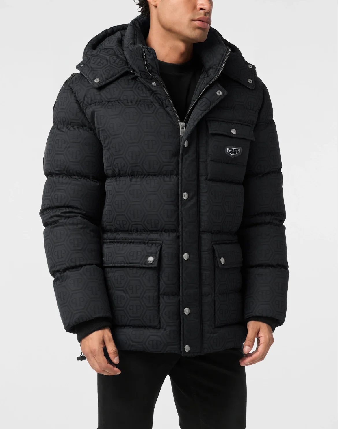 Technical Monogram Puffer Jacket, цвет: Черный