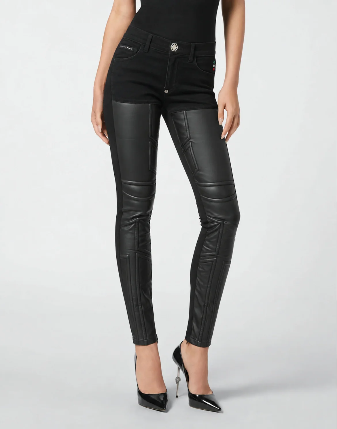 Slim Fit Basic Jeans, цвет: Черный