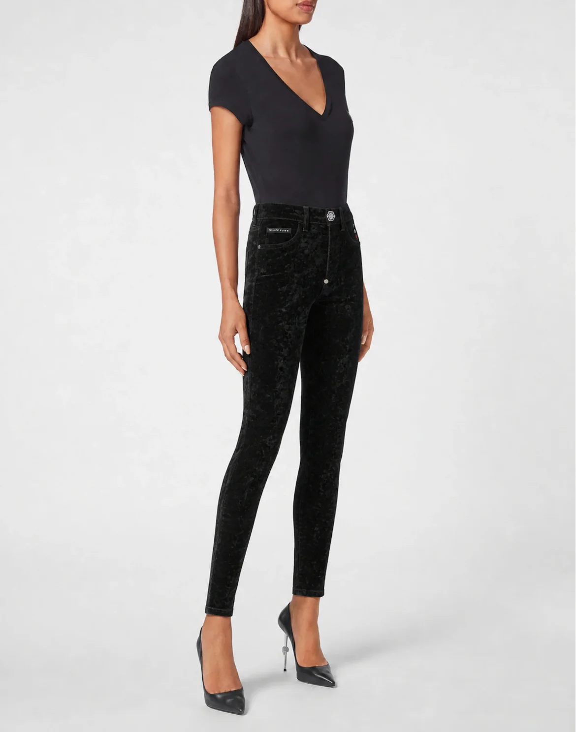Velvet Slim Fit Jeans, цвет: Черный