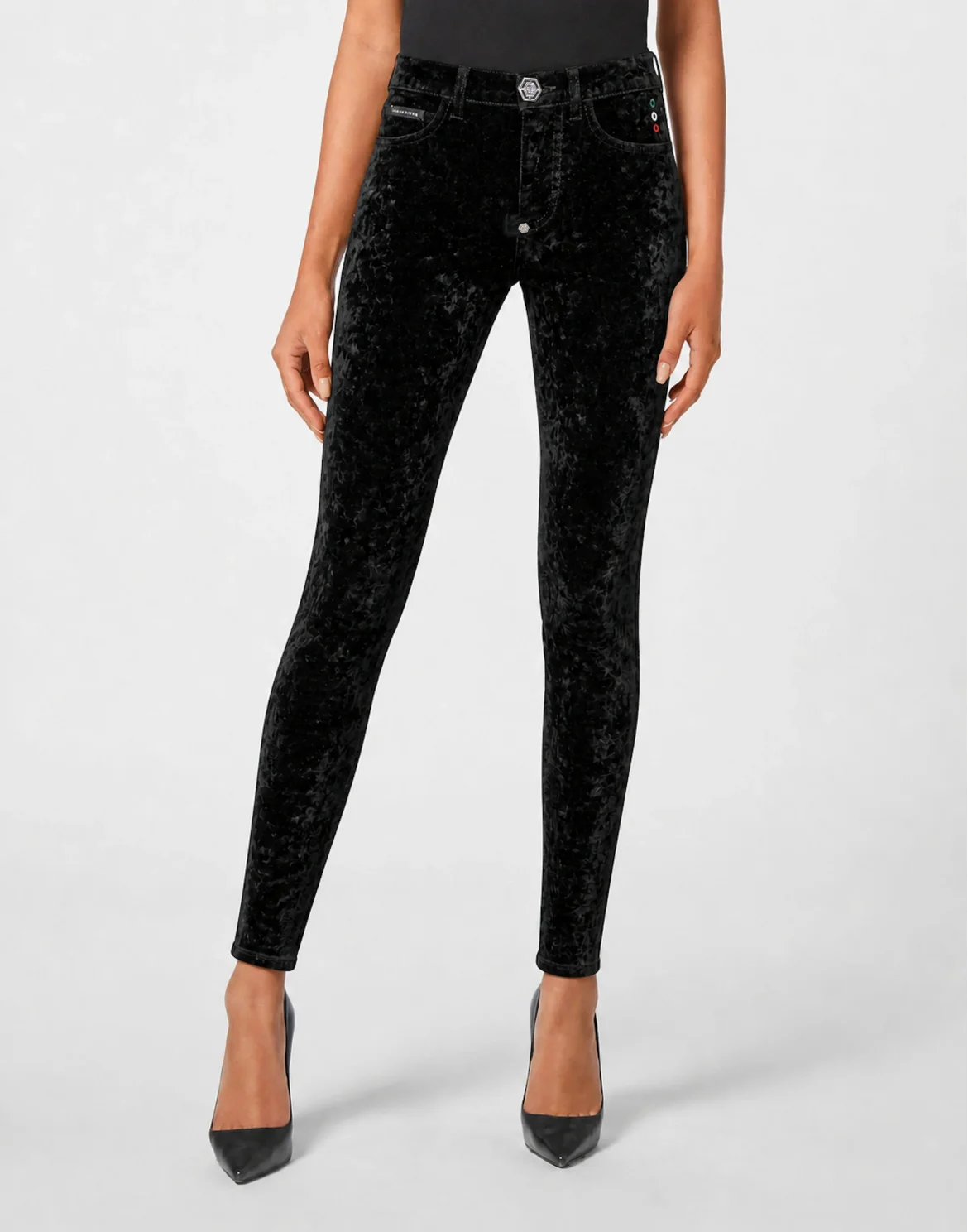 Velvet Slim Fit Jeans, цвет: Черный