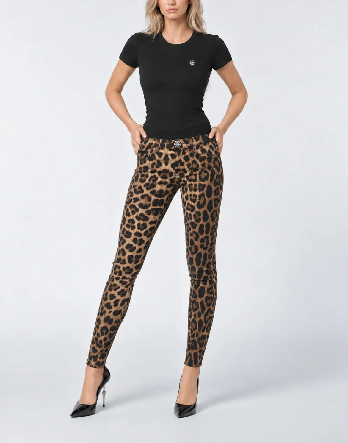 Leopard Slim Fit Jeans, цвет: Леопард