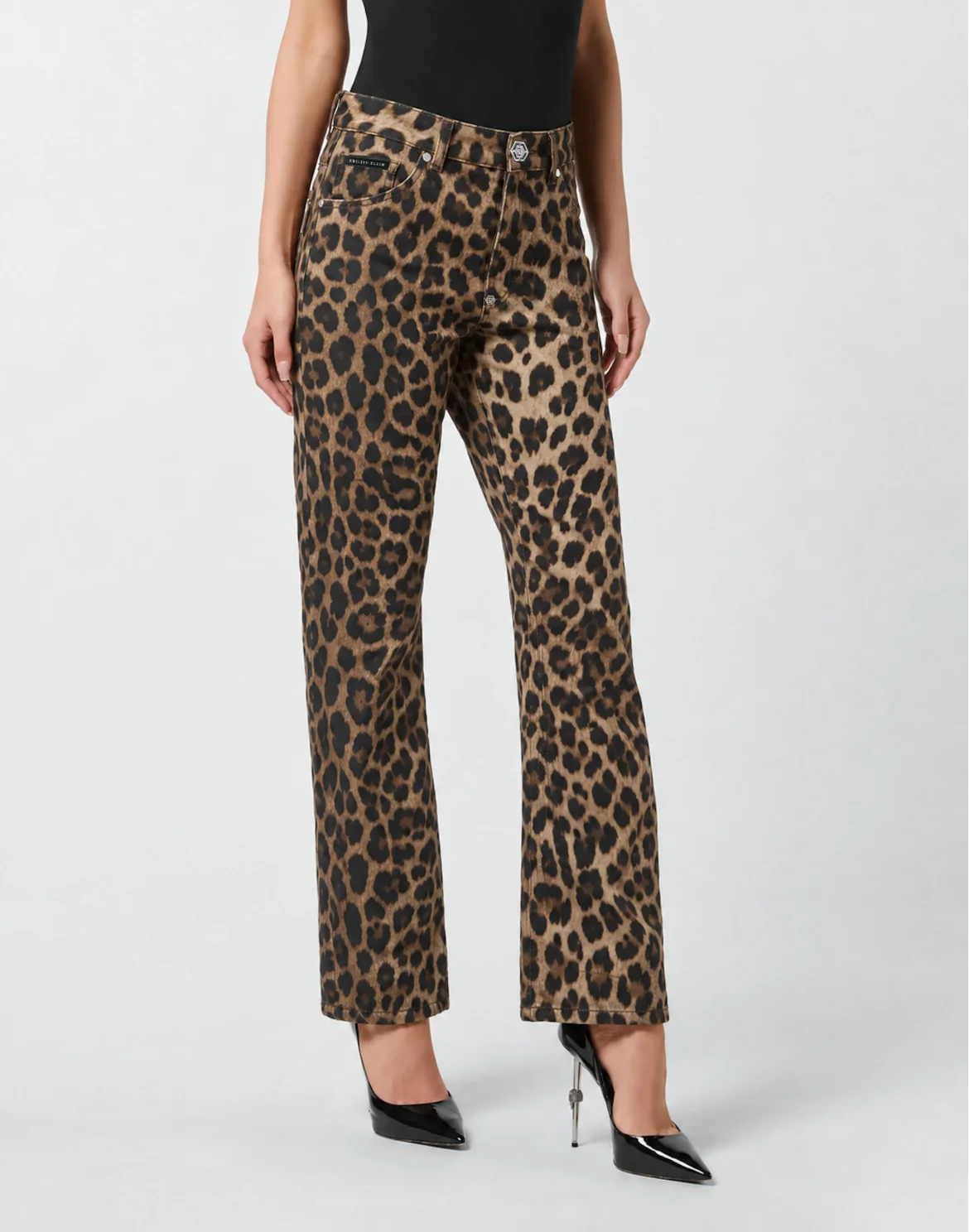 Leopard Straight Fit Jeans, цвет: Леопард