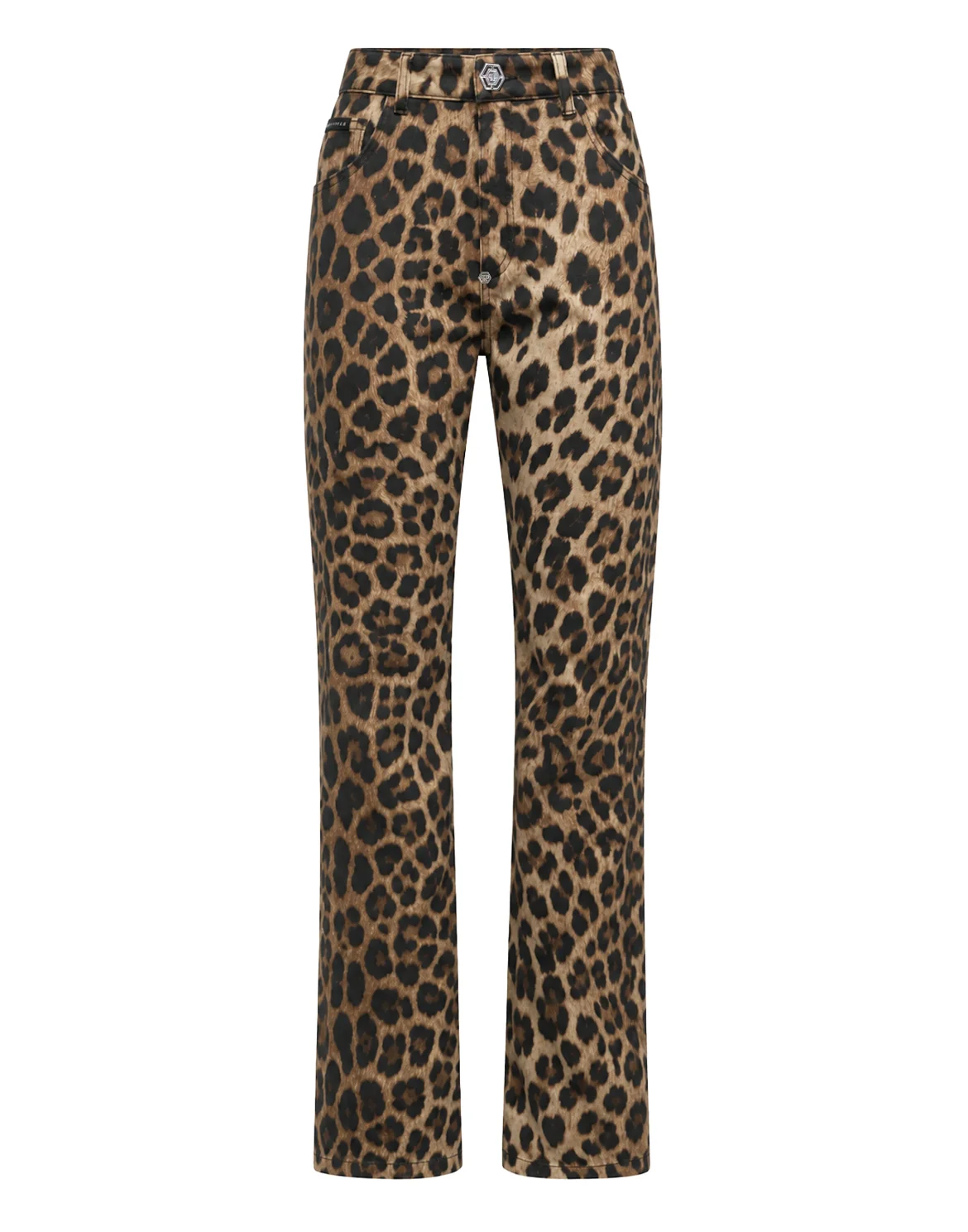 Leopard Straight Fit Jeans, цвет: Леопард