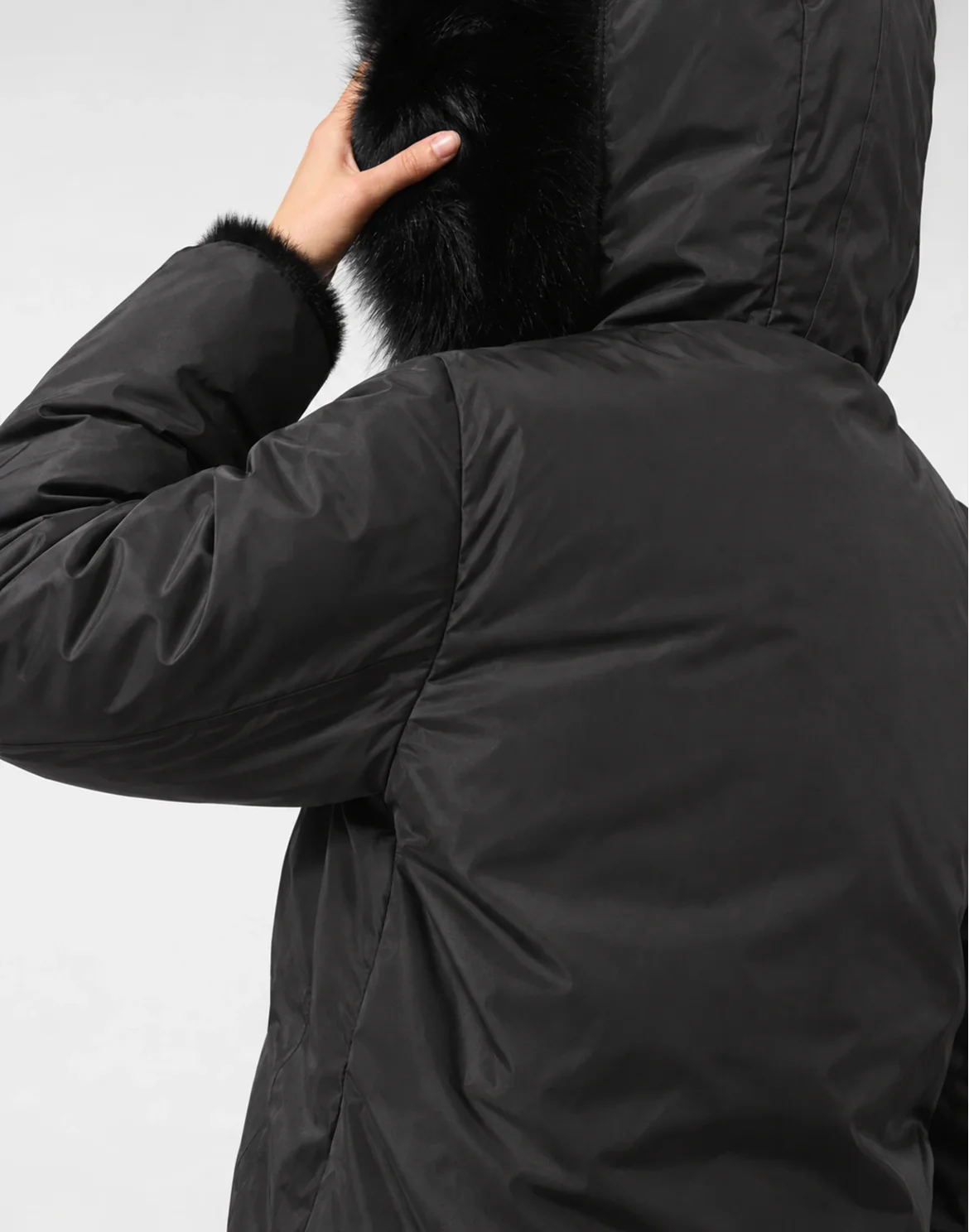 Eco Fur Coat, цвет: Черный