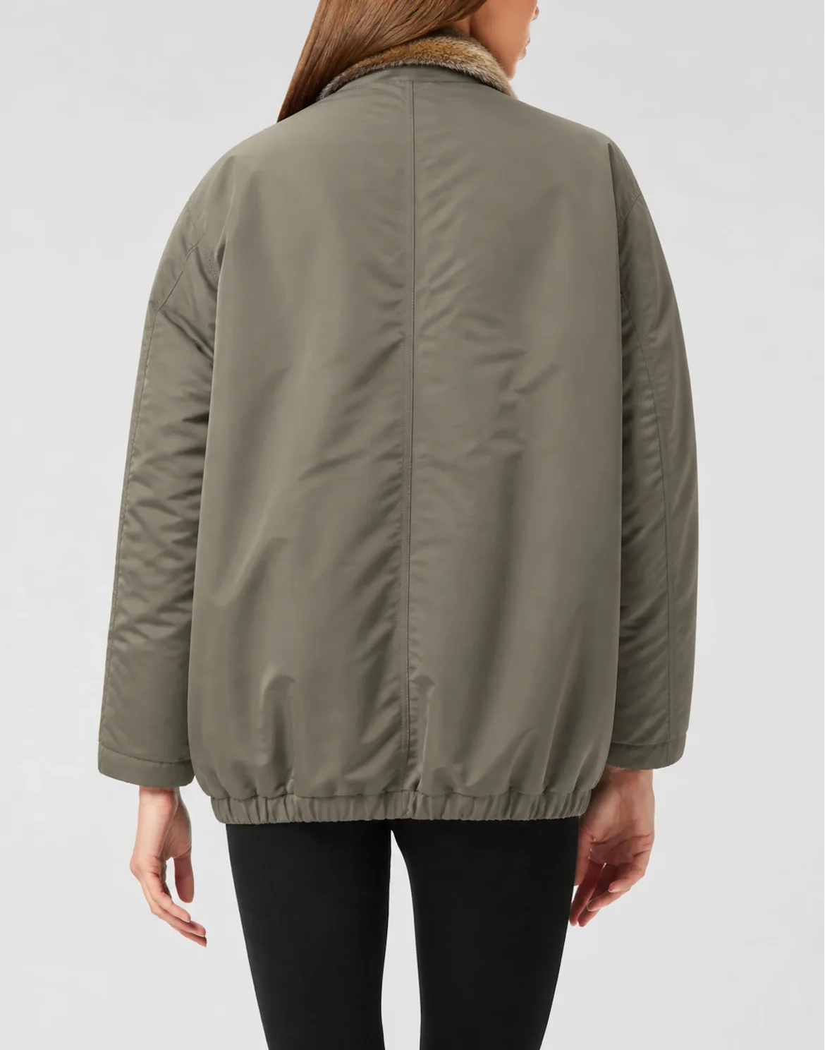 Fur Nylon Puffer Jacket, цвет: Камуфляж