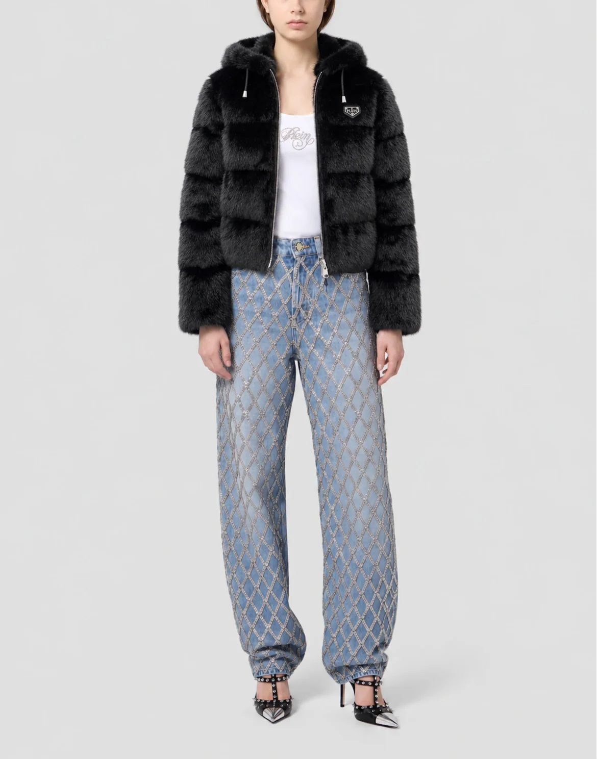 Eco Fur Jacket, цвет: Черный