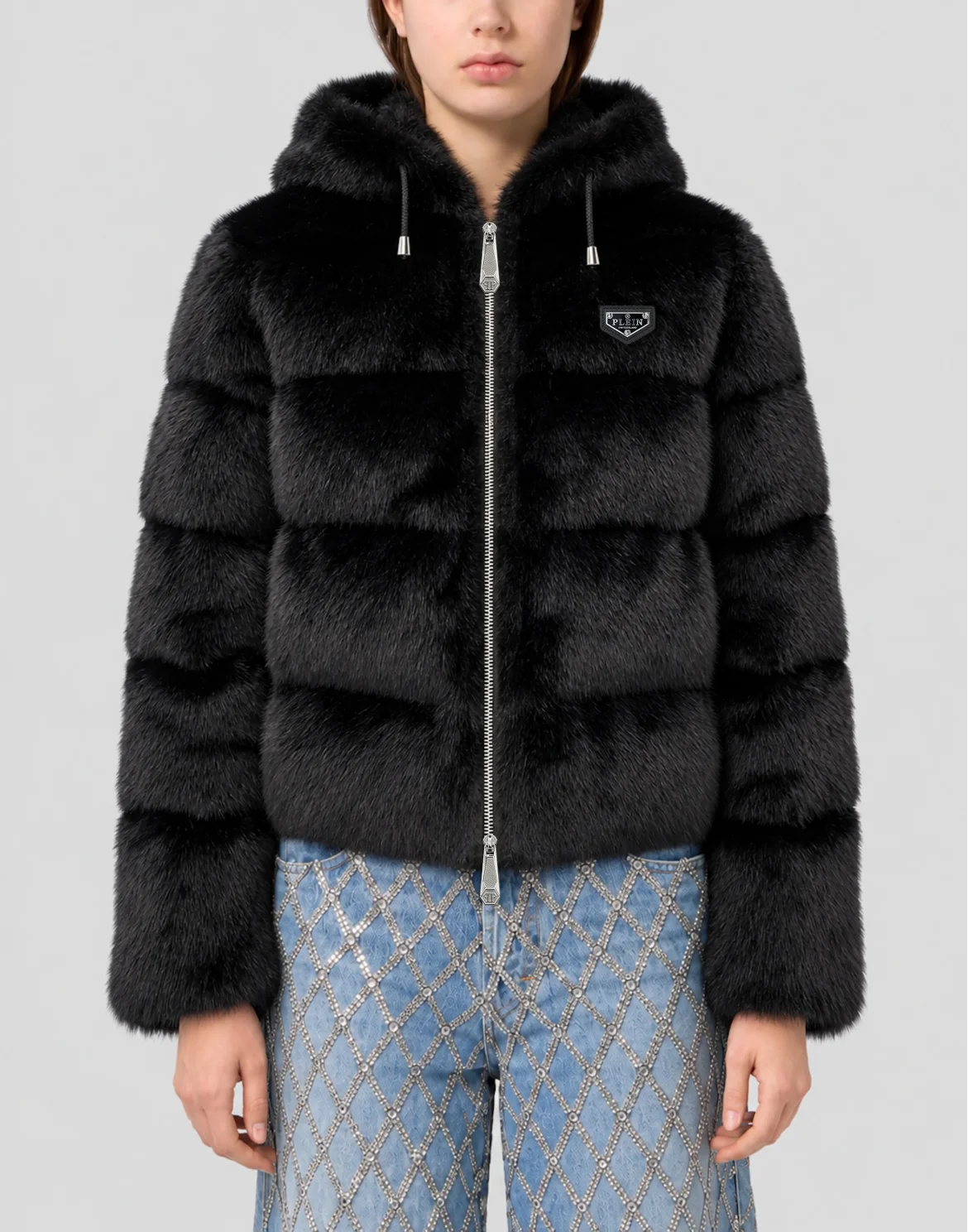Eco Fur Jacket, цвет: Черный