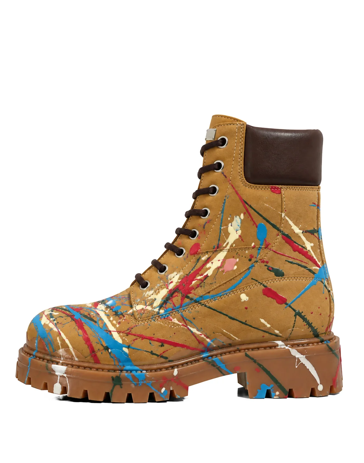Nubuck Boots Dripping Skull, цвет: Коричневый