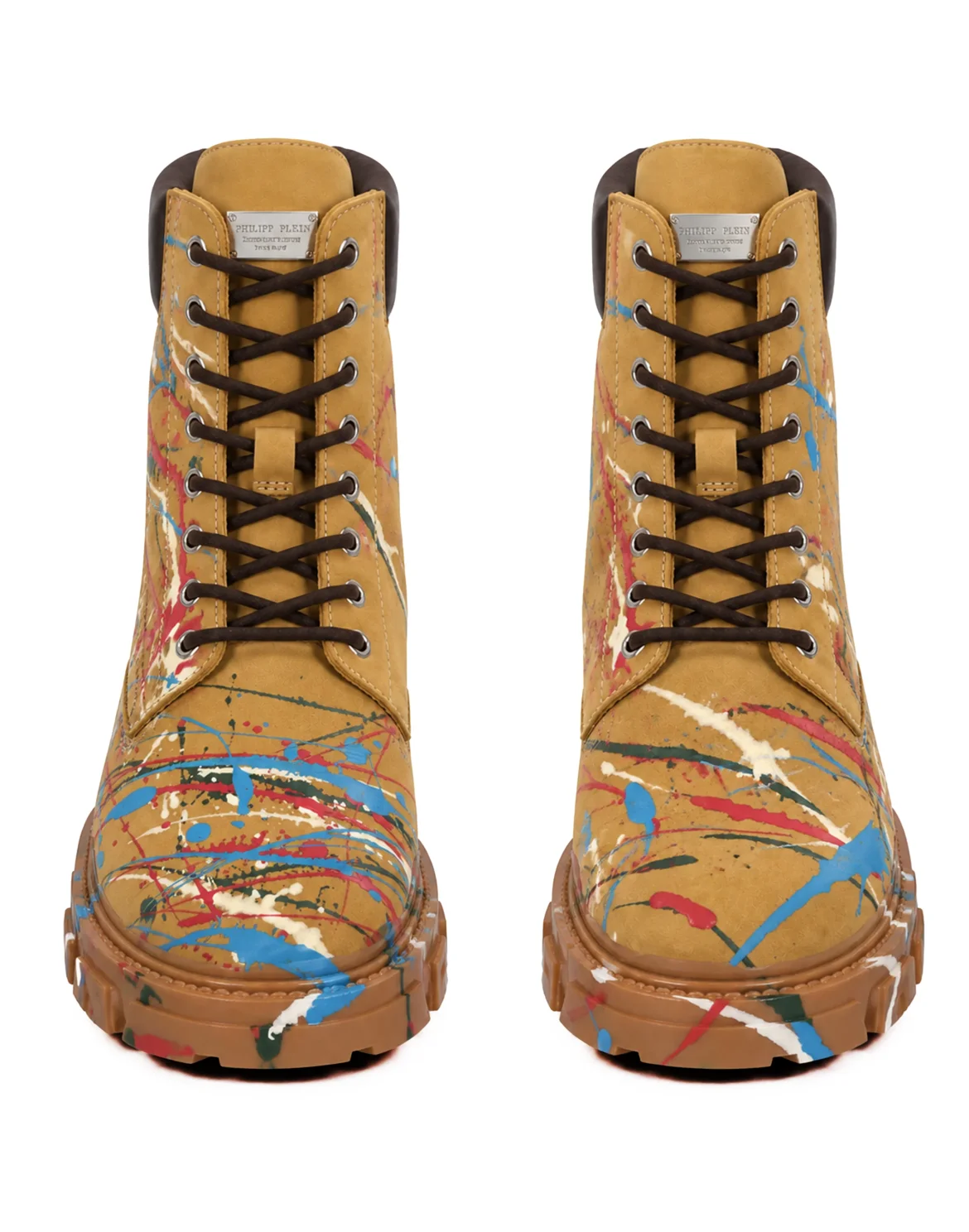 Nubuck Boots Dripping Skull, цвет: Коричневый