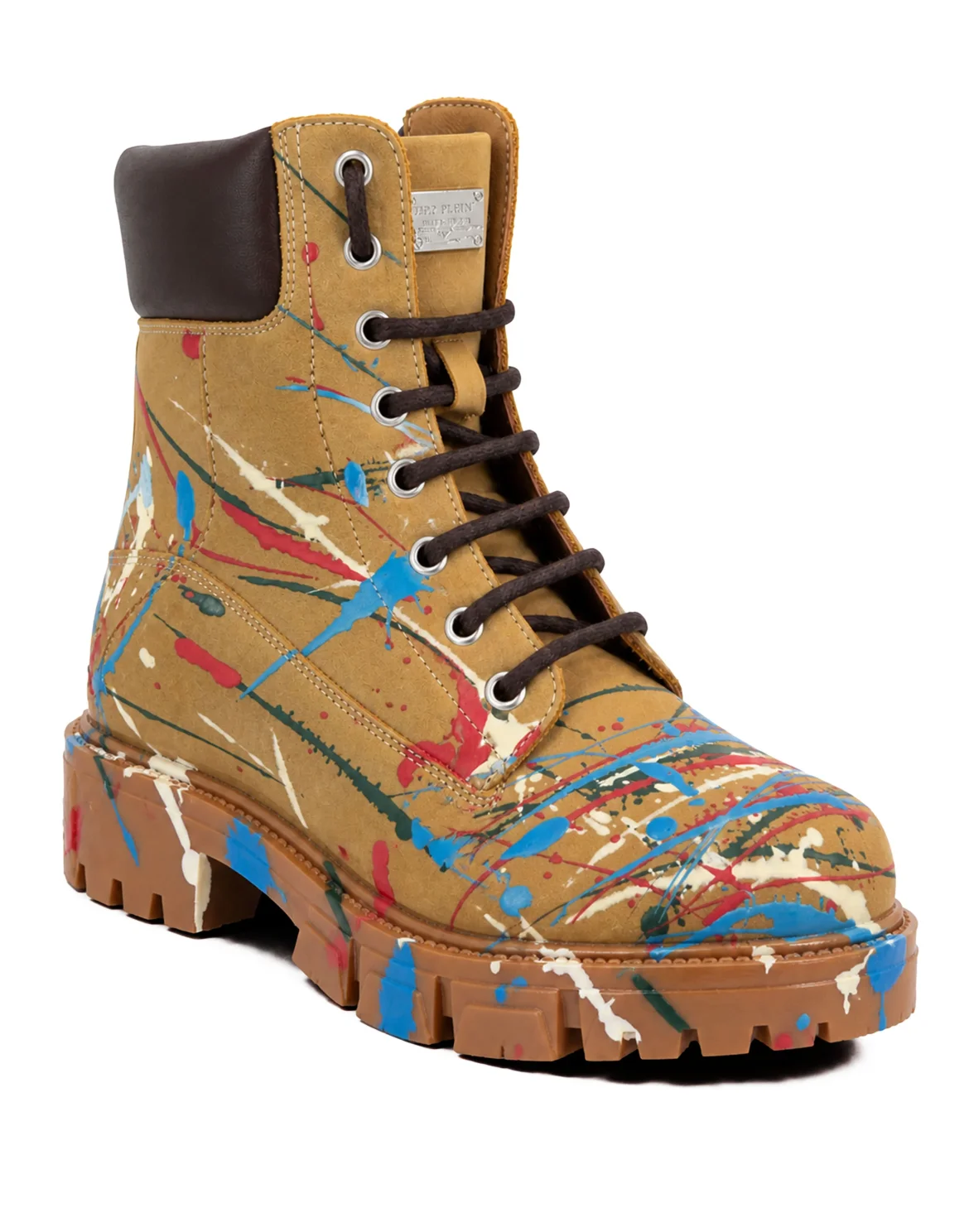 Nubuck Boots Dripping Skull, цвет: Коричневый