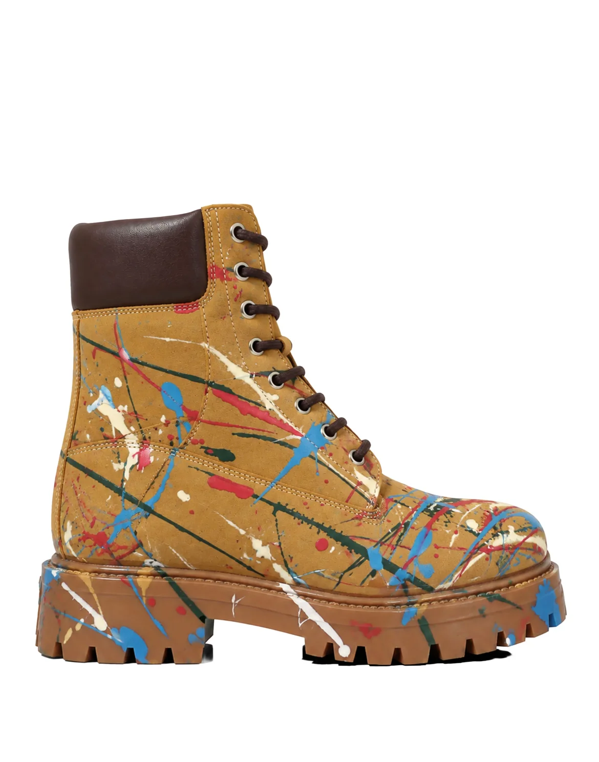 Nubuck Boots Dripping Skull, цвет: Коричневый