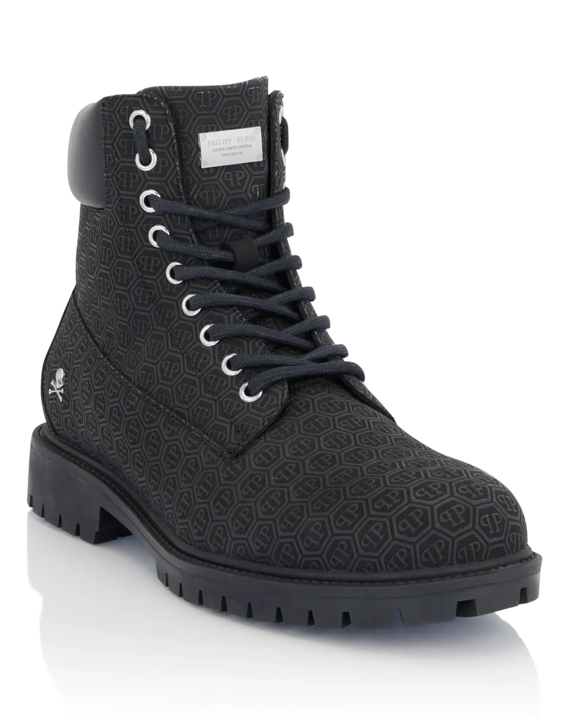 Nubuck Leather Mid Boots Monogram, цвет: Черный