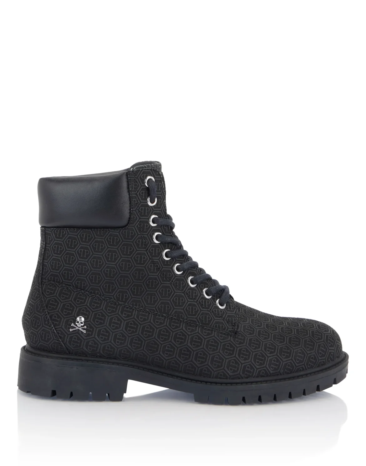 Nubuck Leather Mid Boots Monogram, цвет: Черный