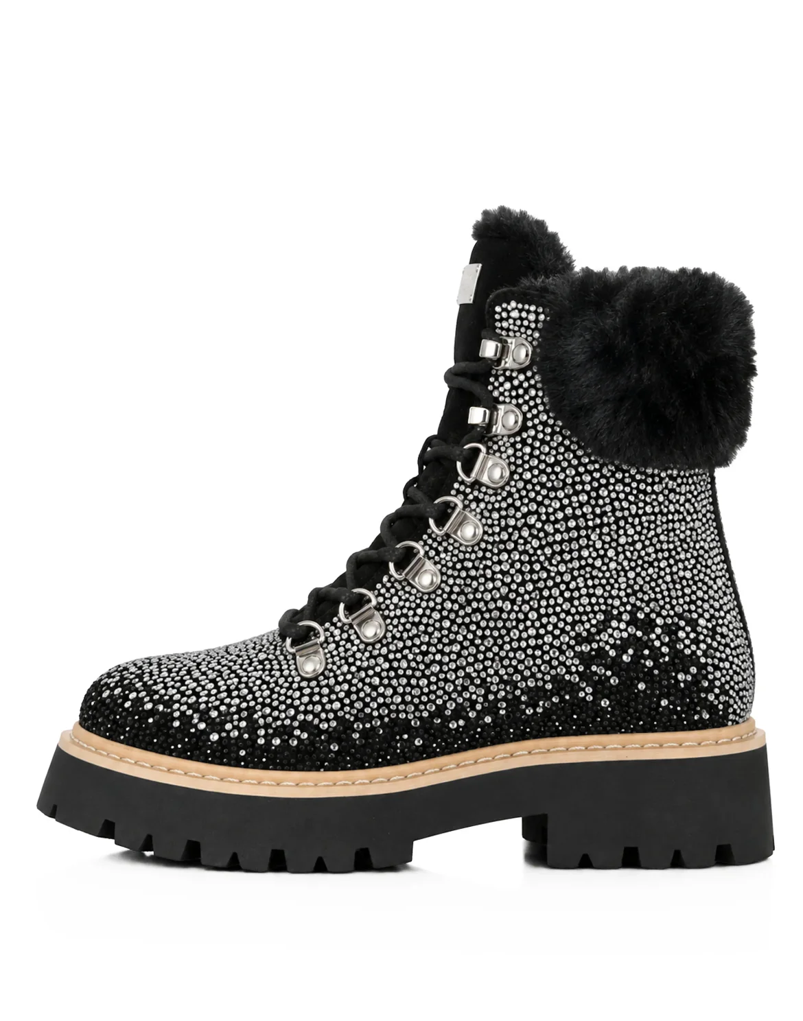 Suede Mountain Boots Mix Strass, цвет: Черный