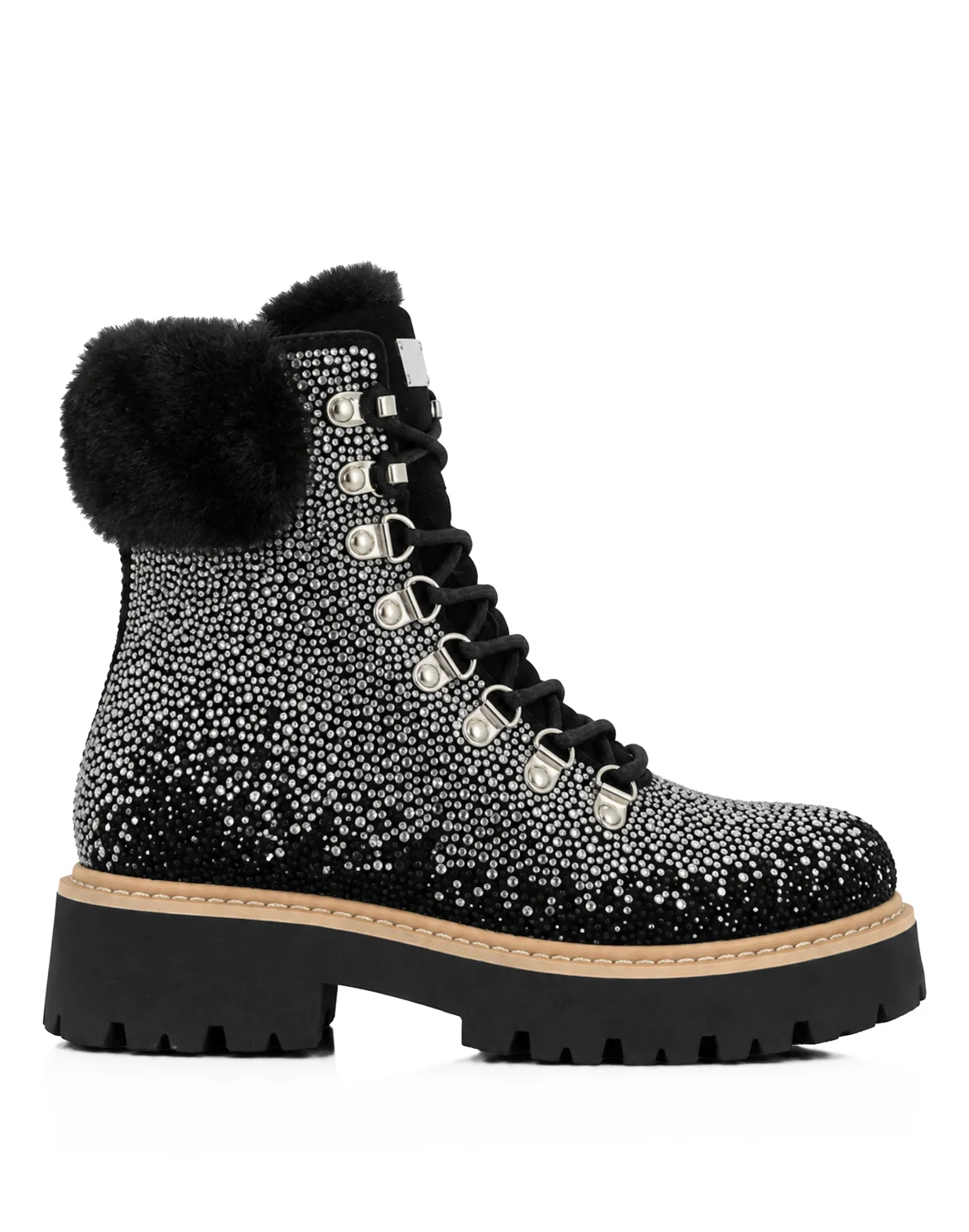 Suede Mountain Boots Mix Strass, цвет: Черный