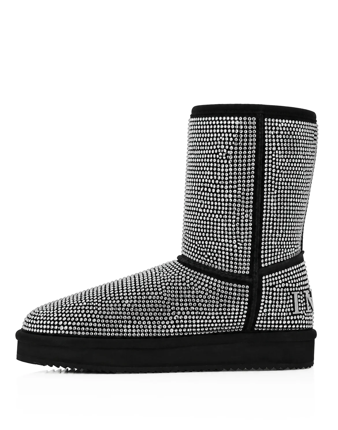 Fake Suede Winter Boots Strass, цвет: Бежевый