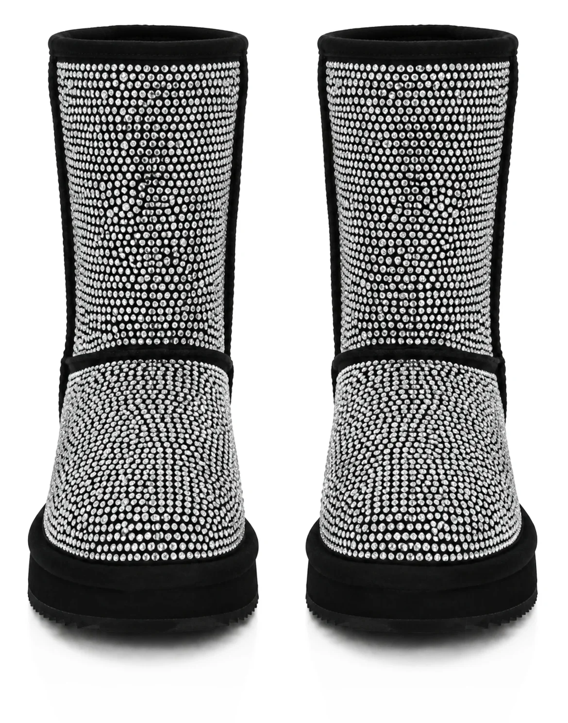 Fake Suede Winter Boots Strass, цвет: Бежевый
