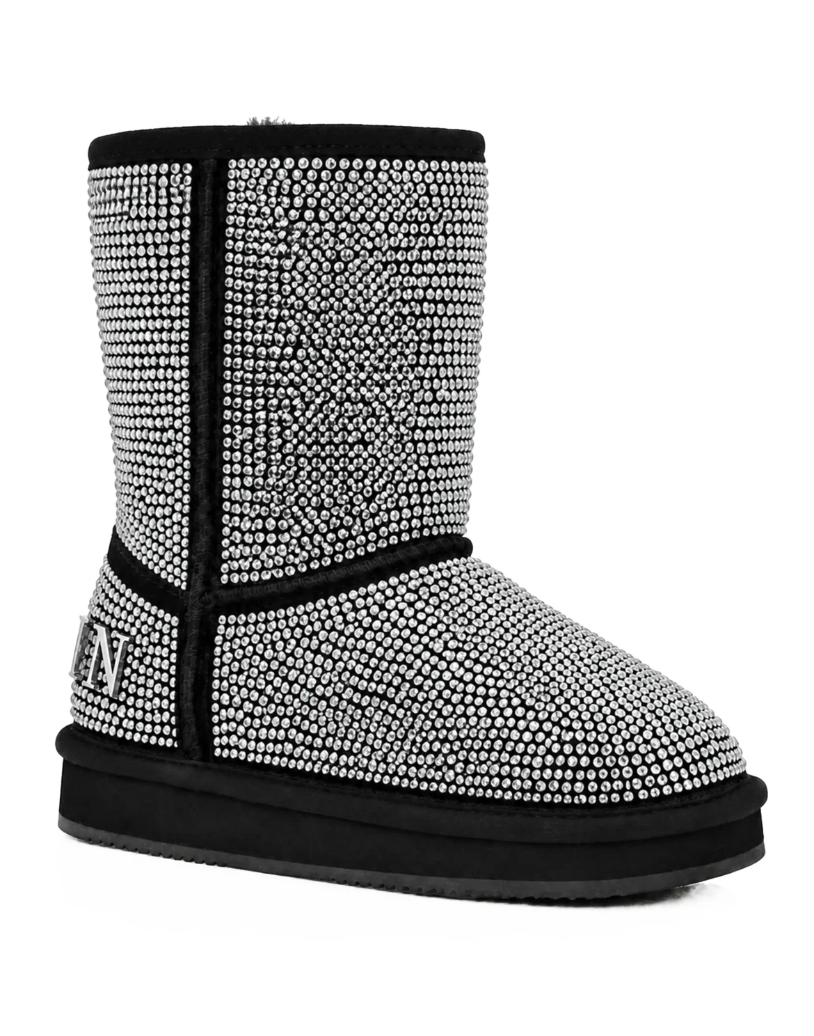 Fake Suede Winter Boots Strass, цвет: Бежевый