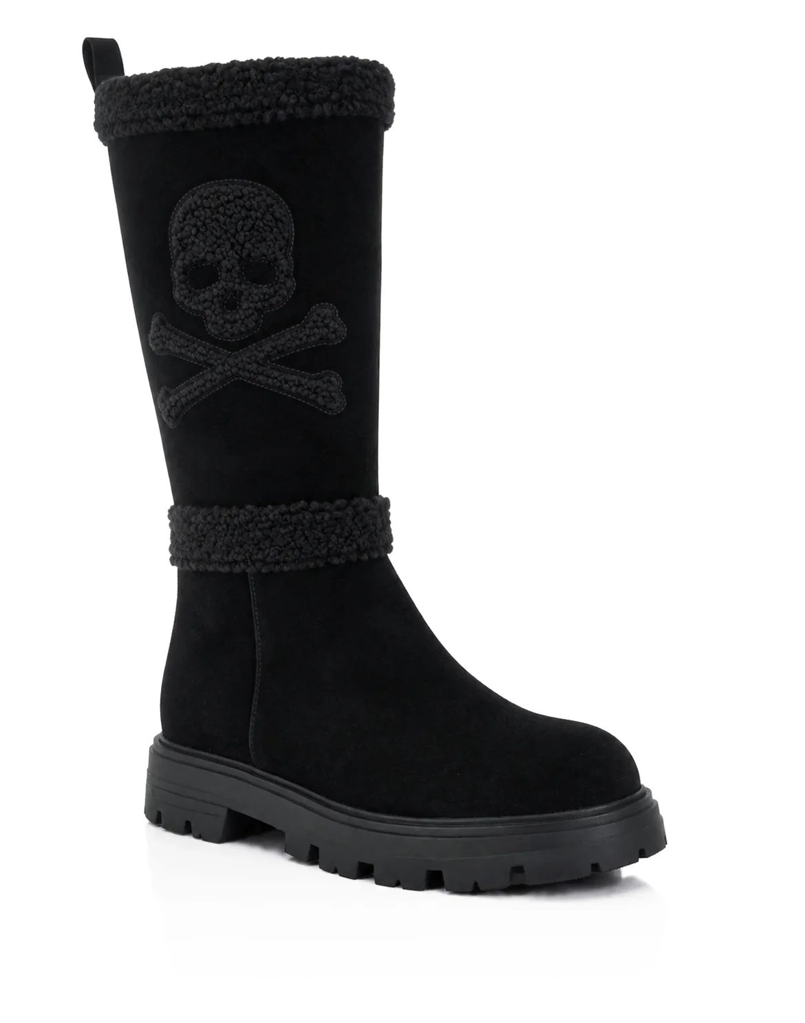 Suede Boots Skull And Bones, цвет: Черный