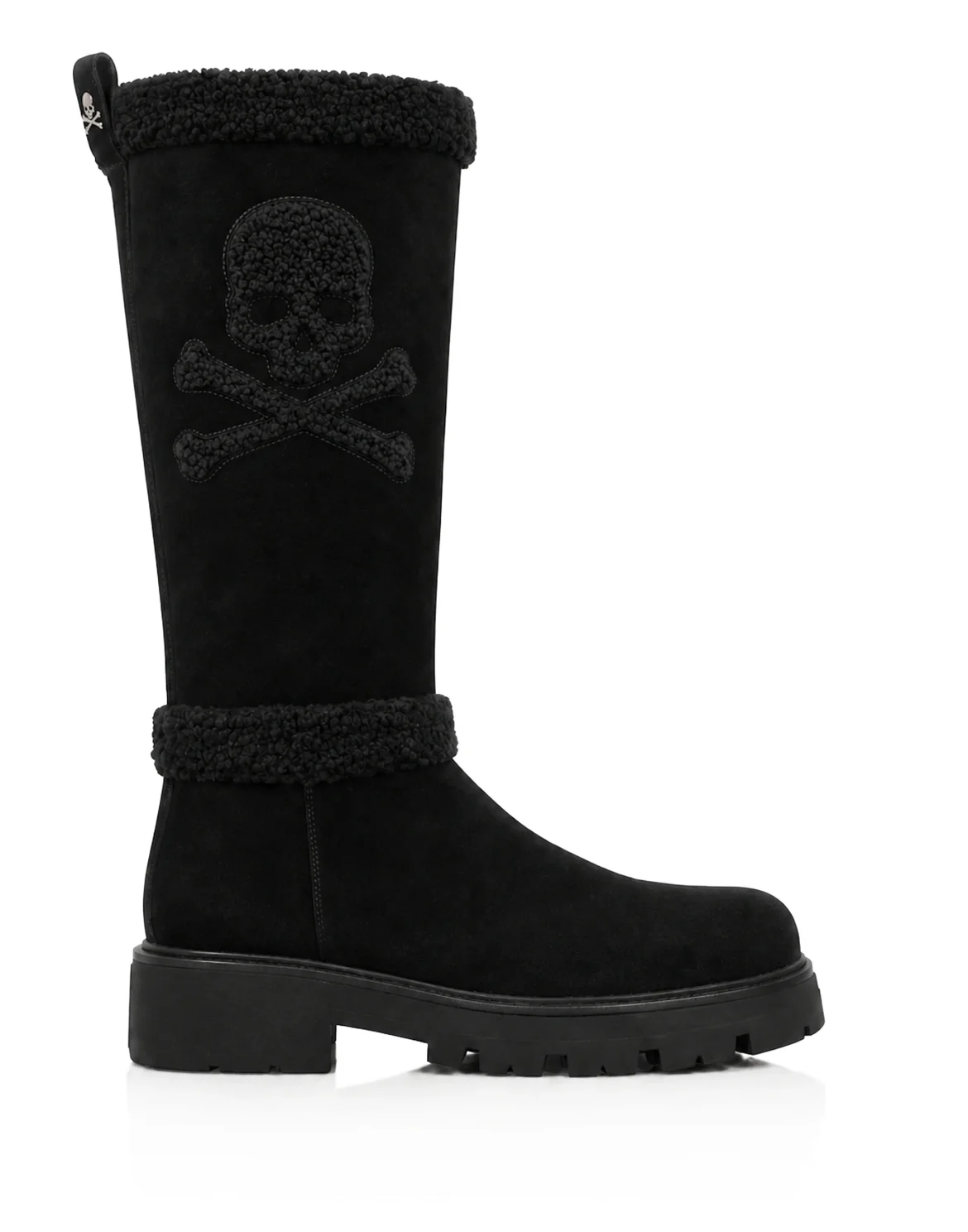 Suede Boots Skull And Bones, цвет: Черный