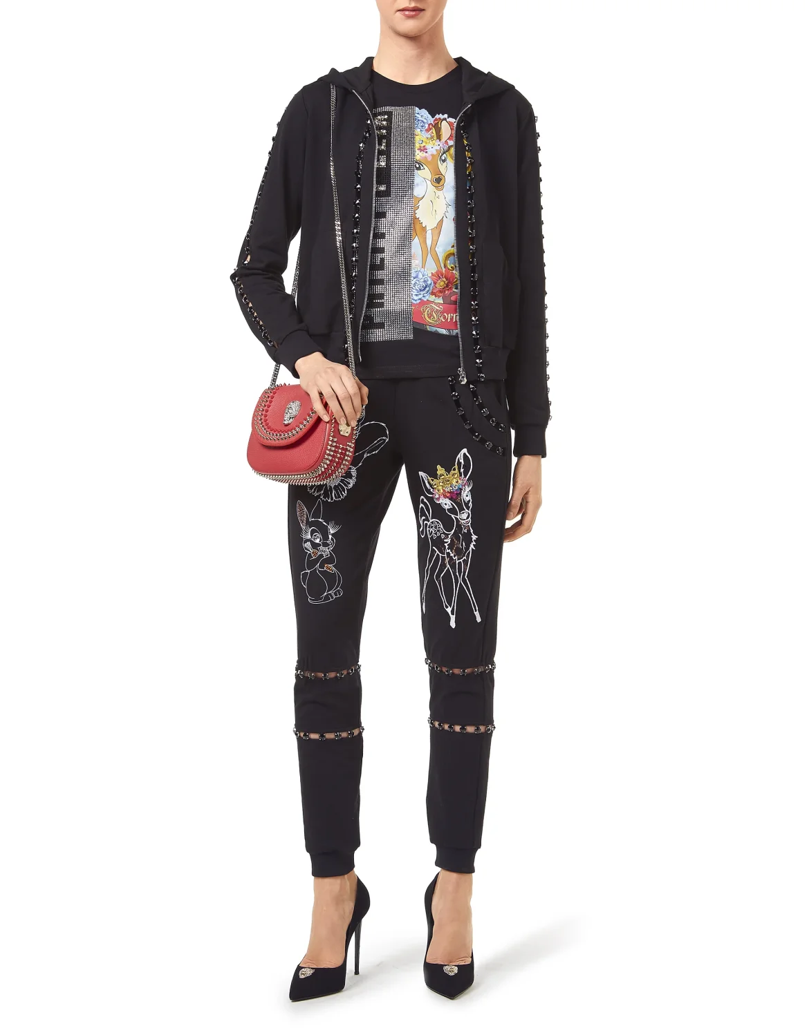 Hoodie Sweatjacket "Confident", цвет: Черный