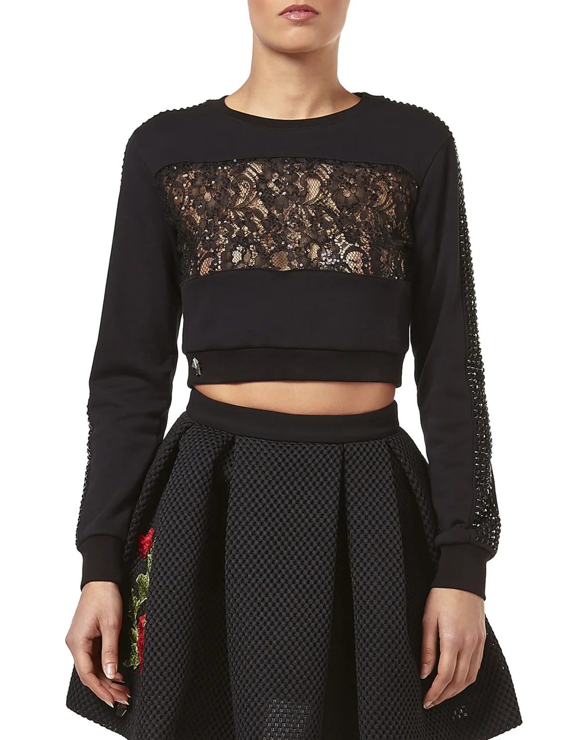 Sweatshirt LS "Geliana", цвет: Черный