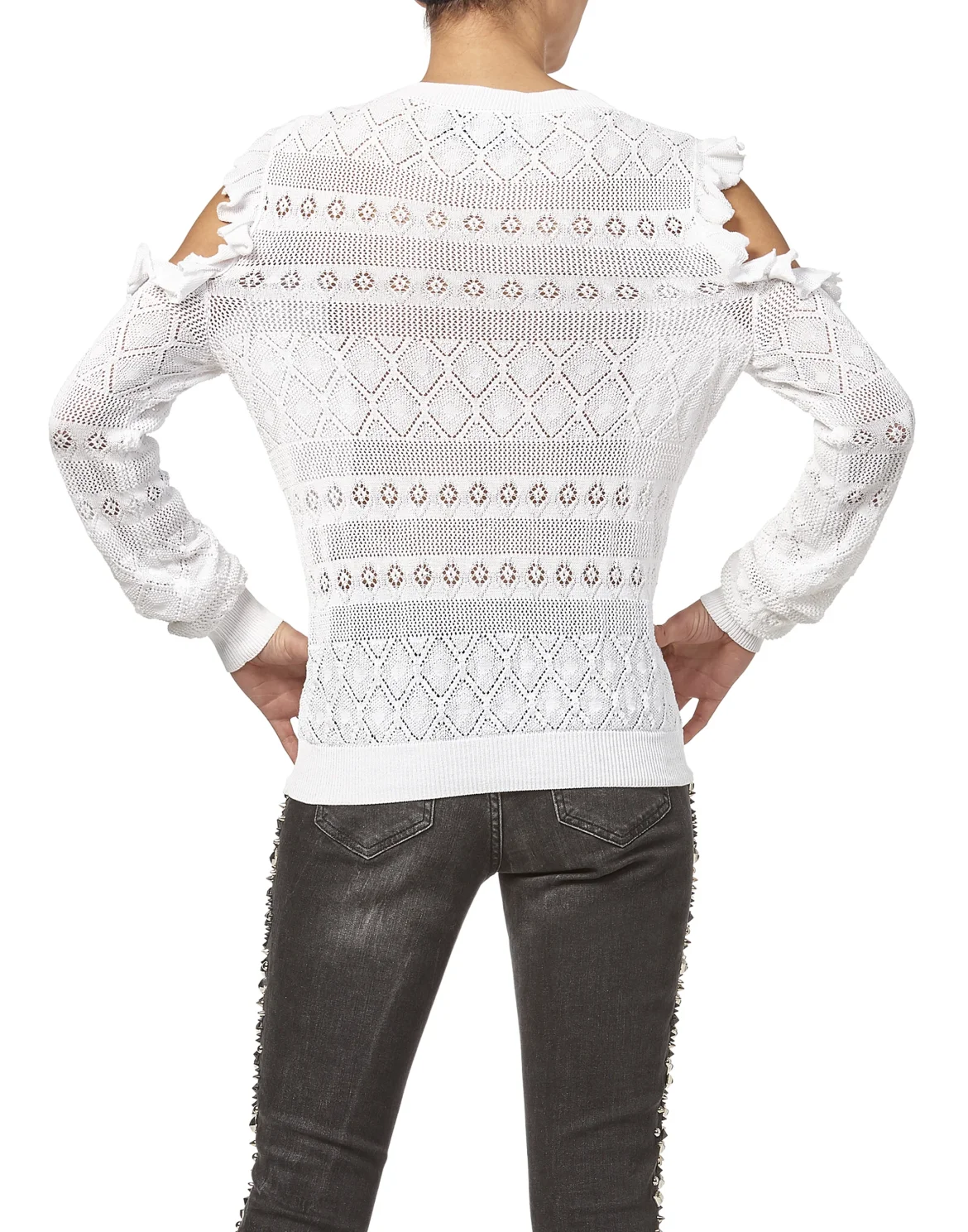 Pullover Round Neck LS "Doing Shots", цвет: Белый