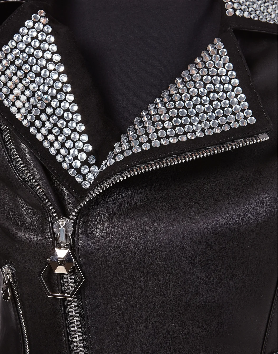 Leather Biker "Jewell", цвет: Черный