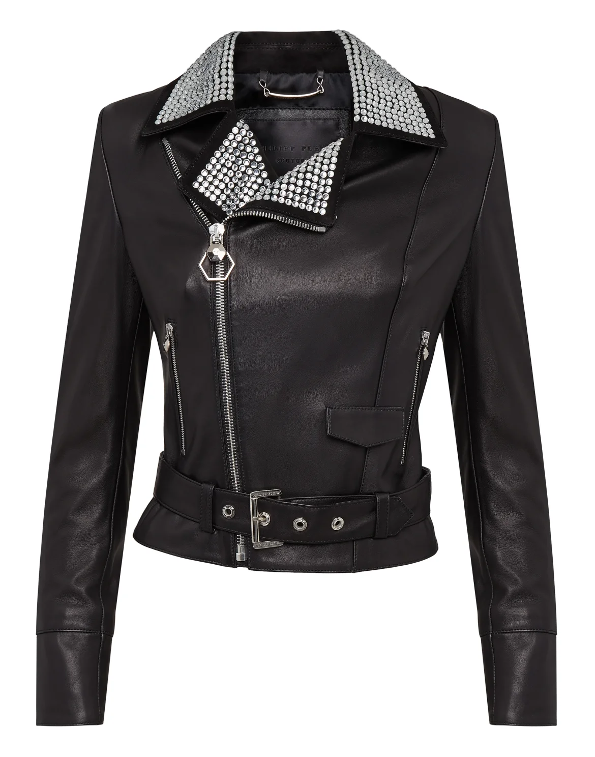 Leather Biker "Jewell", цвет: Черный