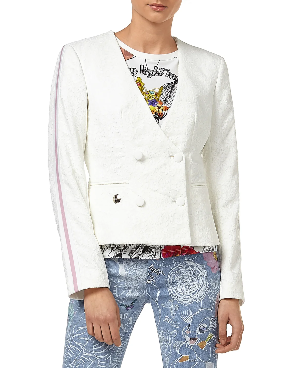 Jacket "Give him warning", цвет: Белый