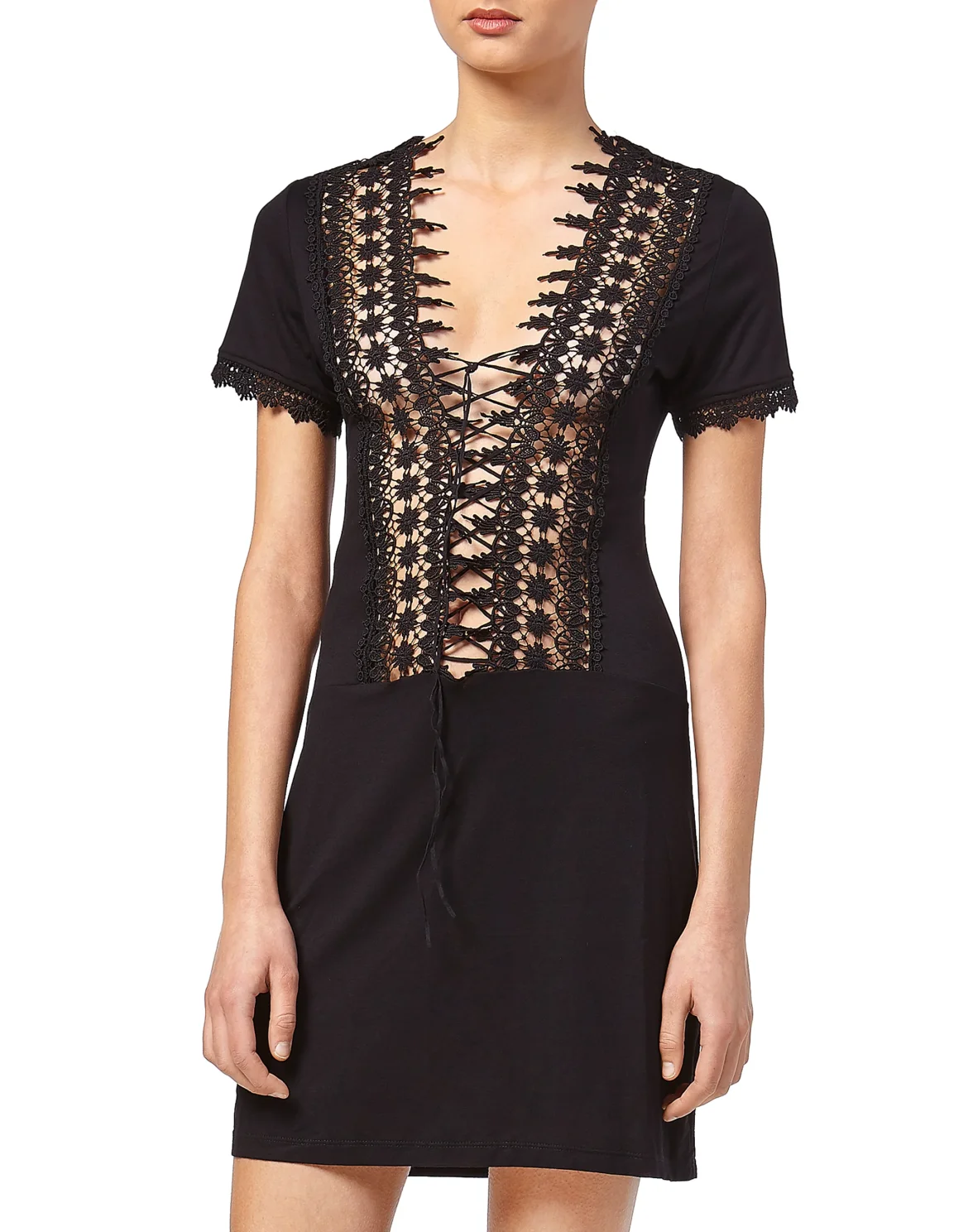 T-Shirt Short Dresses "Dirty", цвет: Черный