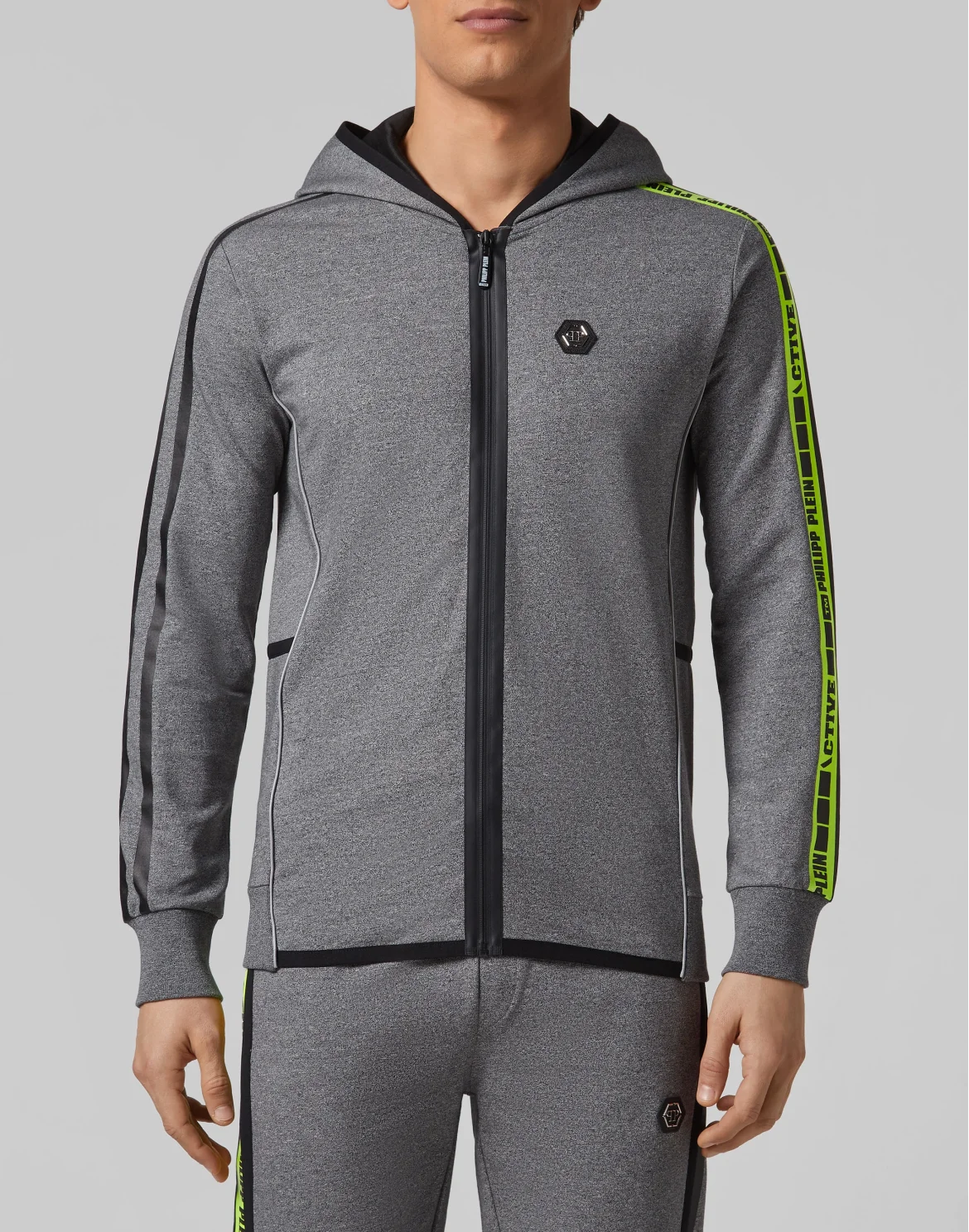Hoodie Sweatjacket Philipp Plein TM, цвет: Серый