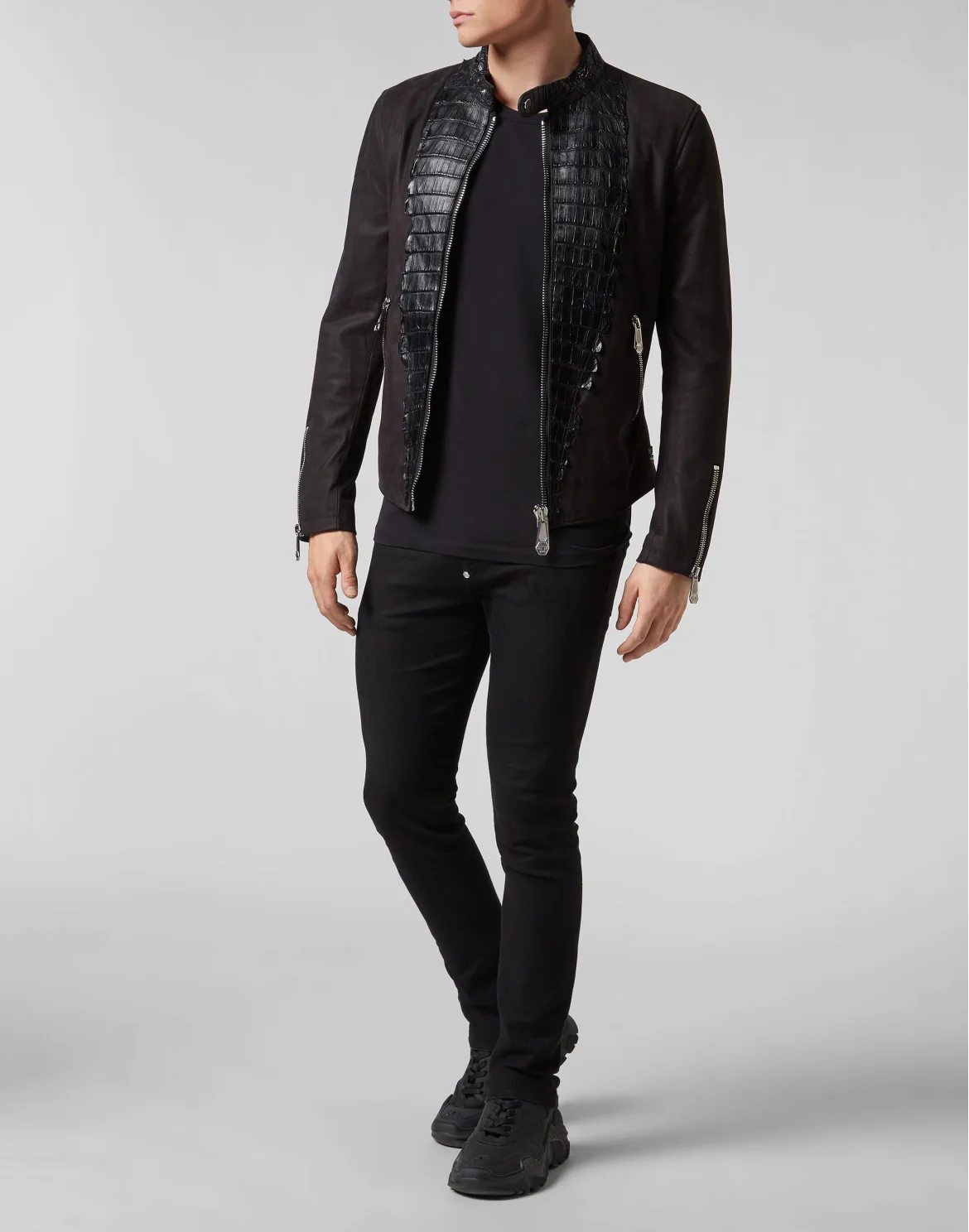 Leather Moto Jacket Luxury, цвет: Черный