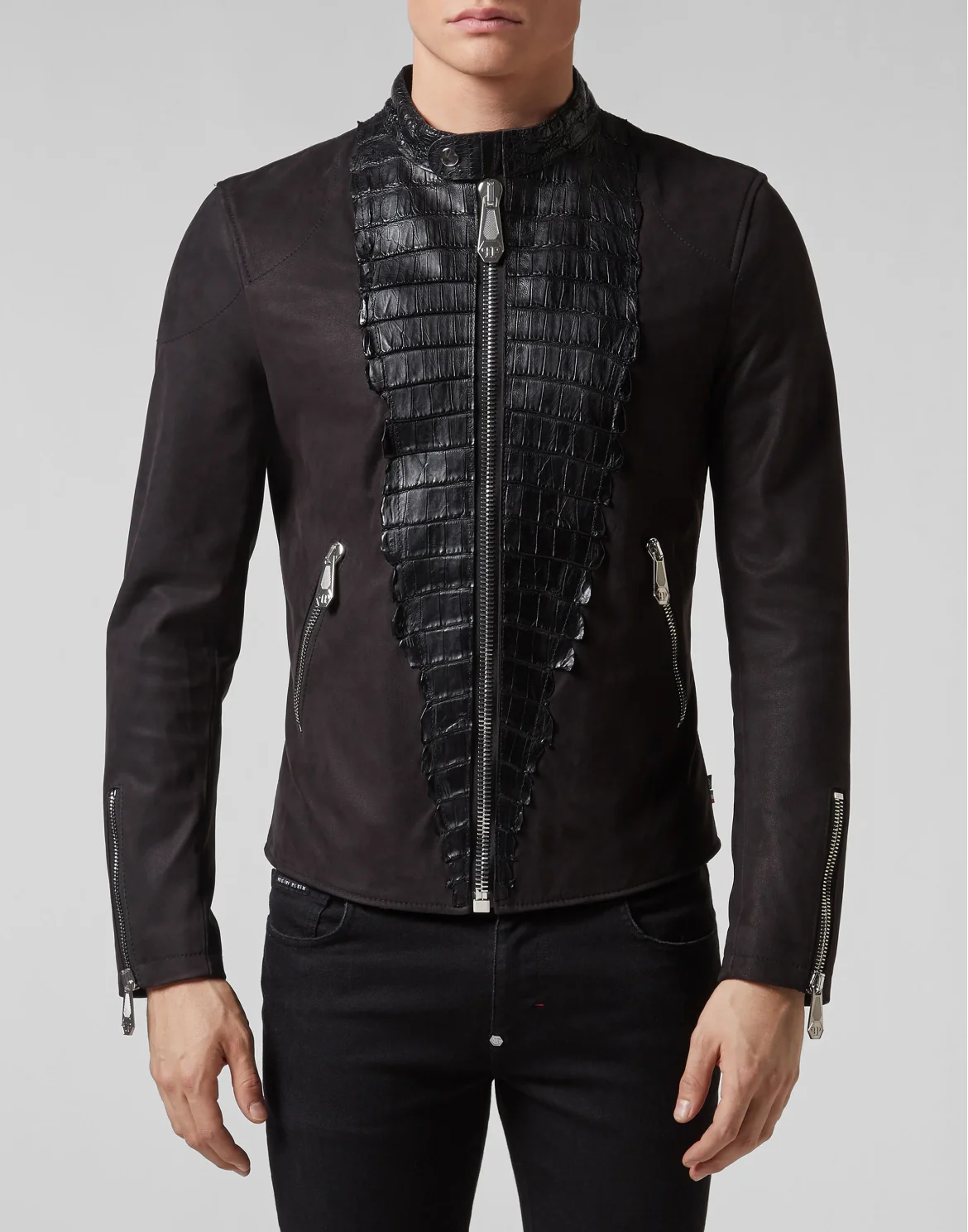 Leather Moto Jacket Luxury, цвет: Черный