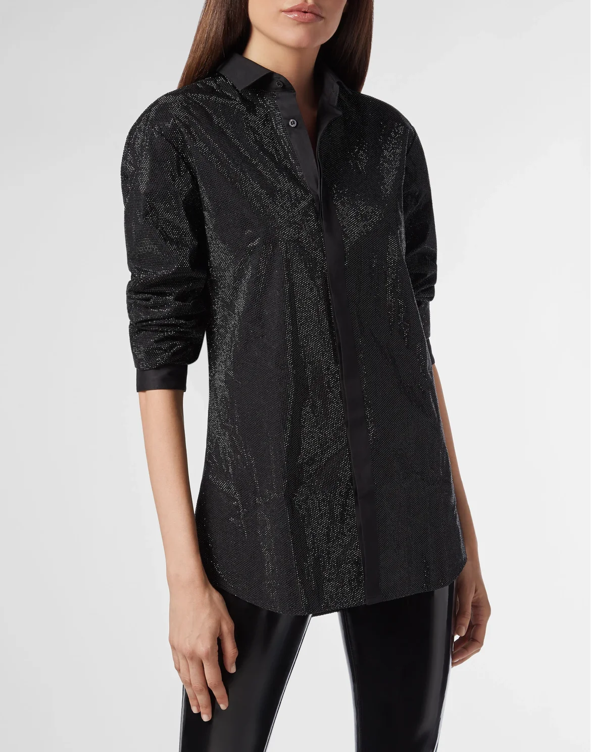 Shirt Platinum Cut SS Crystal, цвет: Черный