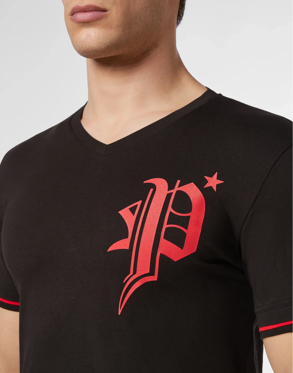 T-shirt Platinum Cut V-Neck Gothic Plein, цвет: Черный