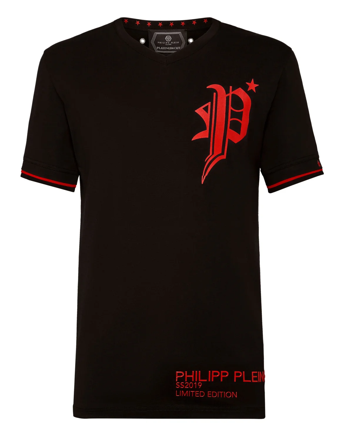 T-shirt Platinum Cut V-Neck Gothic Plein, цвет: Черный
