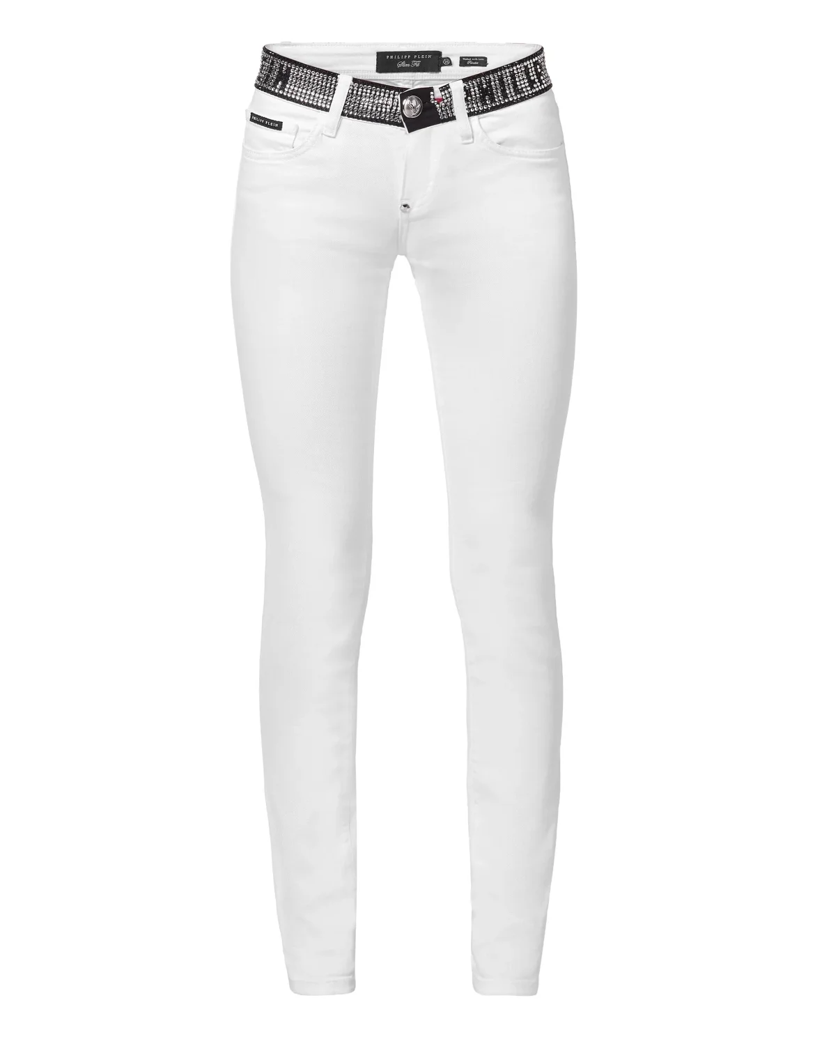 Slim Fit Crystal Plein, цвет: Белый