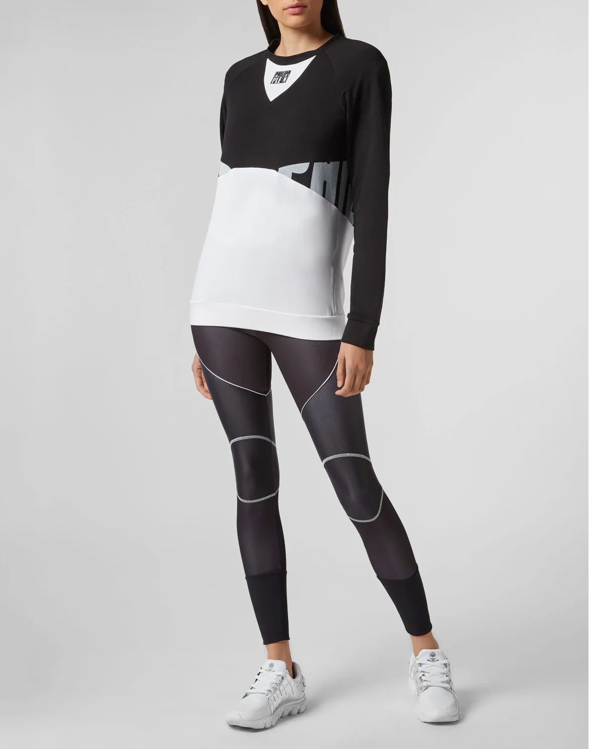 Sweatshirt LS Geometric, цвет: Черный