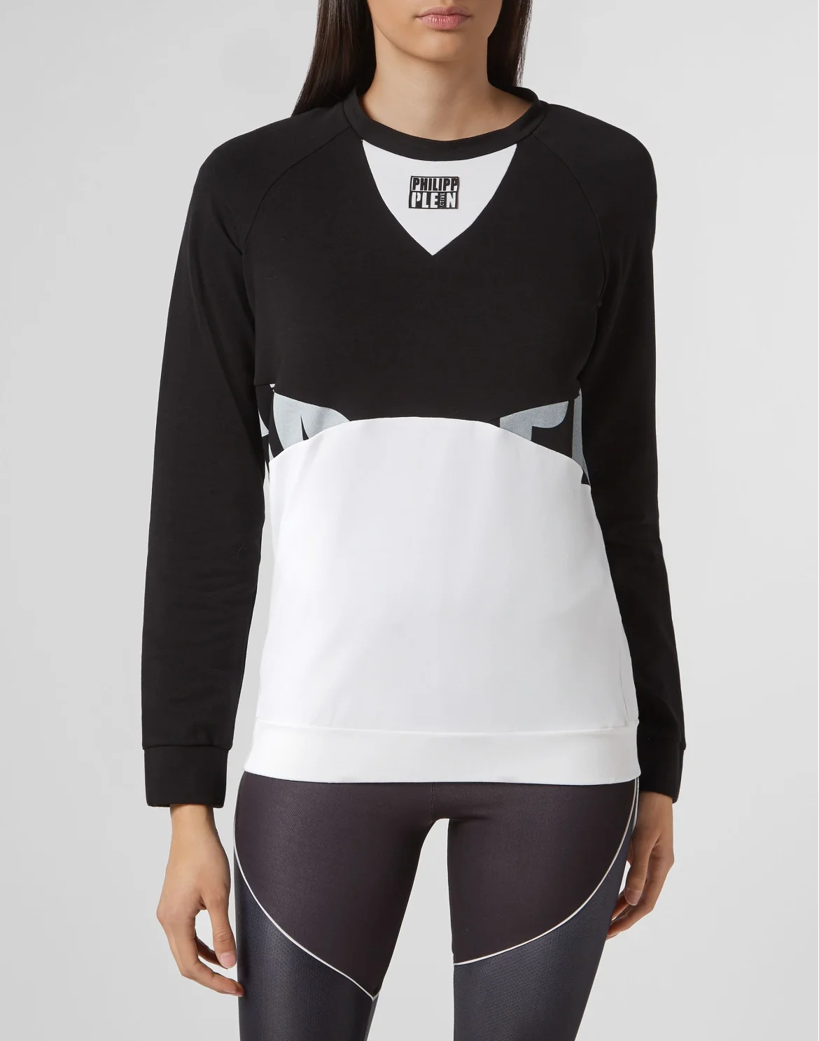 Sweatshirt LS Geometric, цвет: Черный