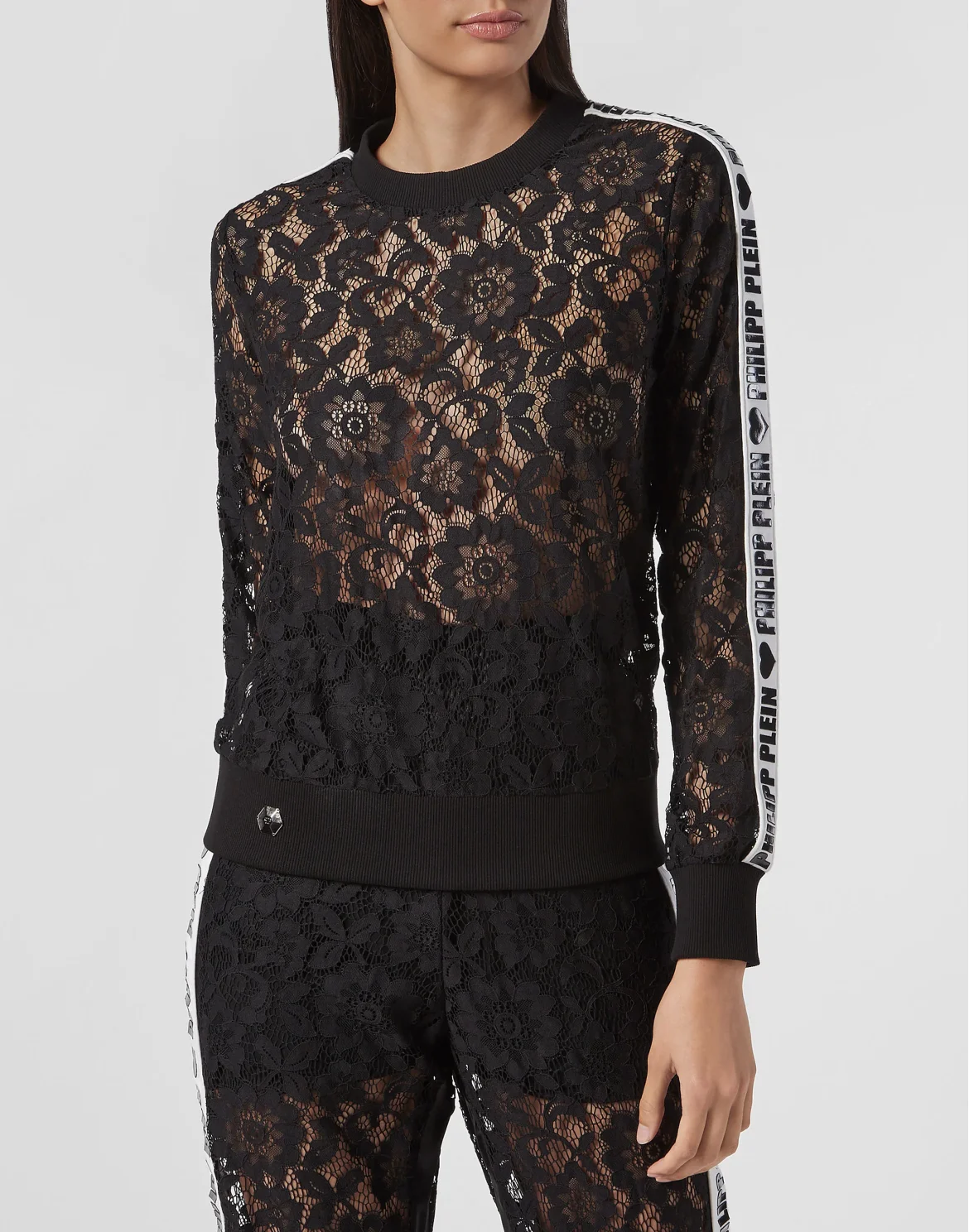 Sweatshirt LS Lace, цвет: Черный
