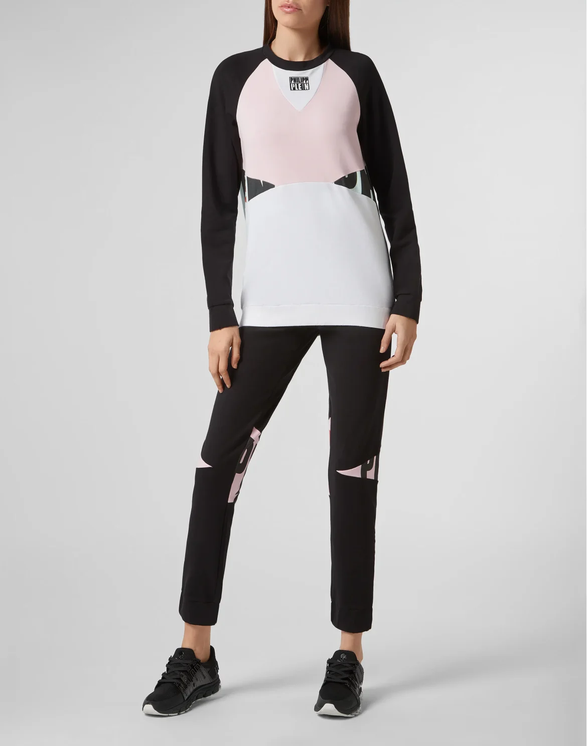 Jogging Trousers Geometric, цвет: Черный